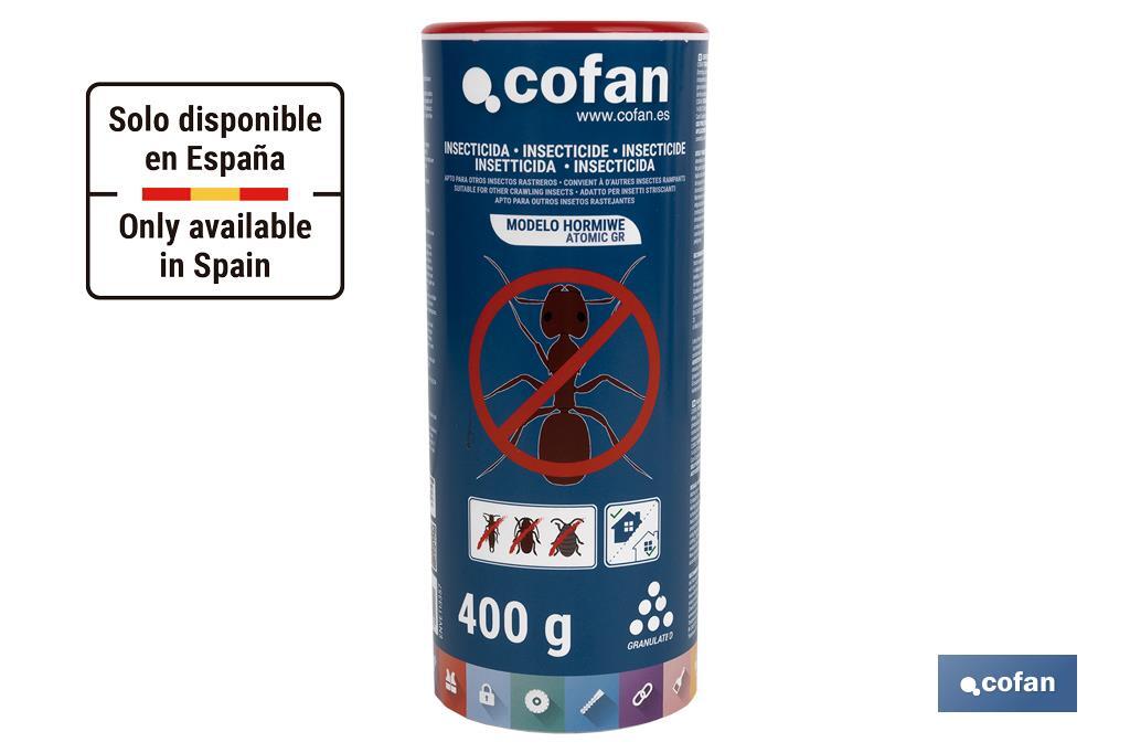INSECTICIDA PARA HORMIGAS MICROGRANULADO MODELO HO
