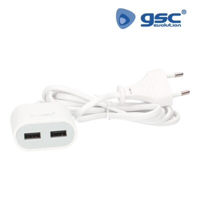 CARGADOR ALARGADOR 2 USB 2,4A 1,5M