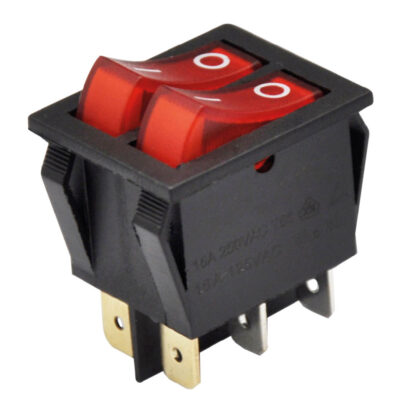 INTERRUPTOR DPDT ON/OFF CON LUZ 16A
