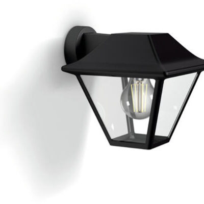 APLIQUE EXTERIOR ALPENGLOW BLACK 1X60W 17,9 cm/17,4 cm/20,0 cm