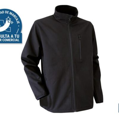 CHAQUETA SOFT SHELL NEGRA "LISTER"