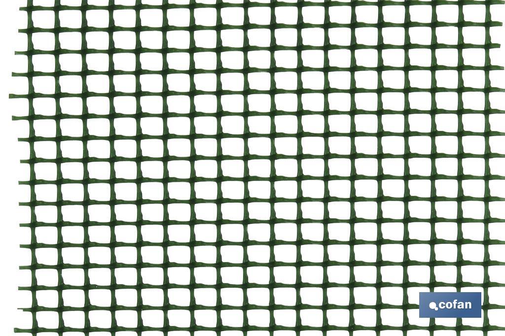 MTS. MALLA PLASTICA CUADRADA JARDIN 5MM VERDE