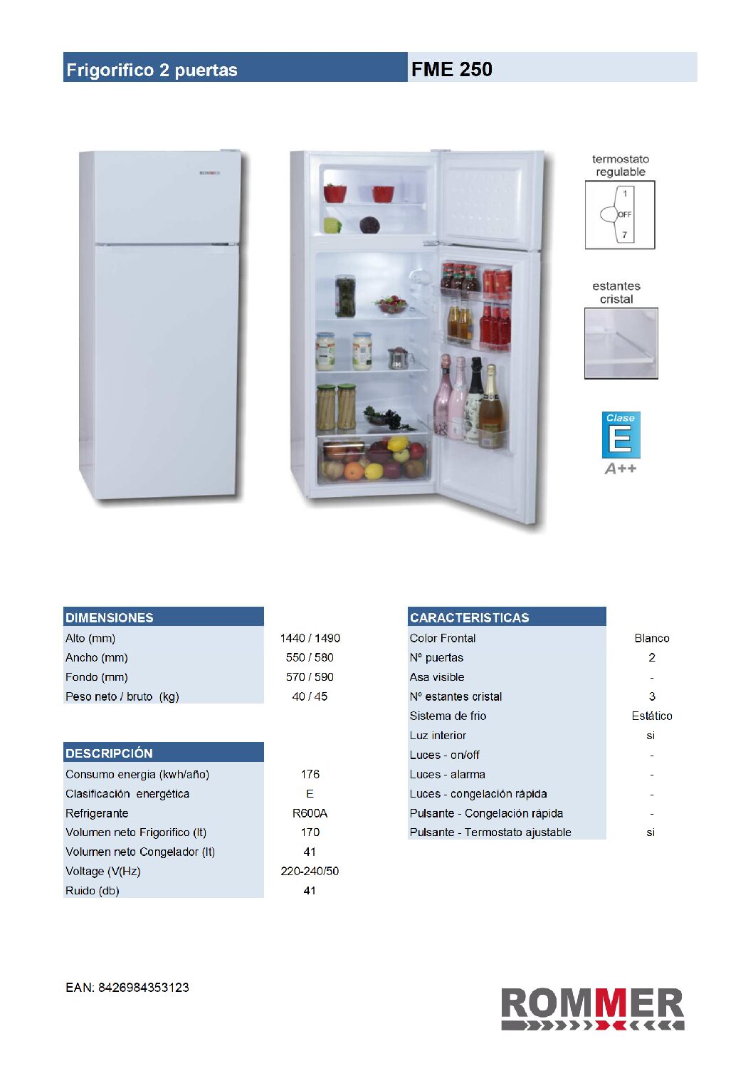 FRIGO ROMMER FV-250 - Imagen 2