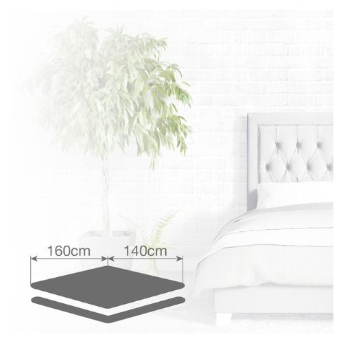 Calentador de cama eléctrico doble 160x140cm 2x60W Blanca - Imagen 3