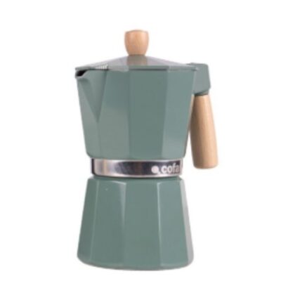 Cafetera italiana inducción verde | Capacidad: 6 tazas