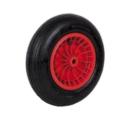 Rueda para carretilla de obra con rodamiento | Fabricada con llanta de ABS neumática | Para pesos de hasta 136 kg