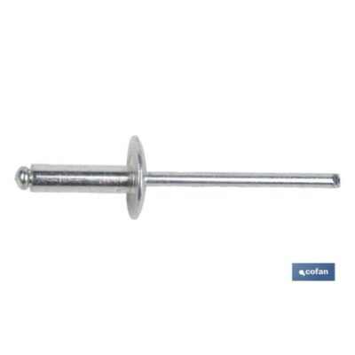 Remaches Aluminio Estándar Cabeza Ancha 12 M-4X10