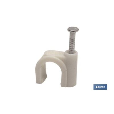 GRAPA PLASTICA CABLE REDONDO