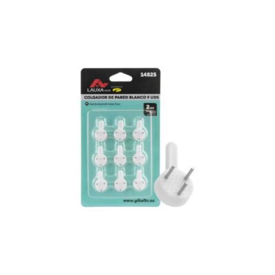 GANCHO PARED BLANCO 9UNDS