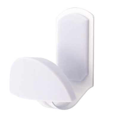 PERCHA ACERO INOX + POMO ABS BLANCO 45X84MM