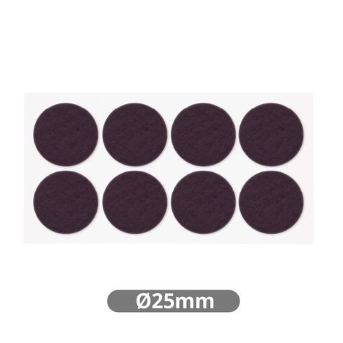 SET 8 FIELTROS AHESIVOS REDONDOS Ø25MM